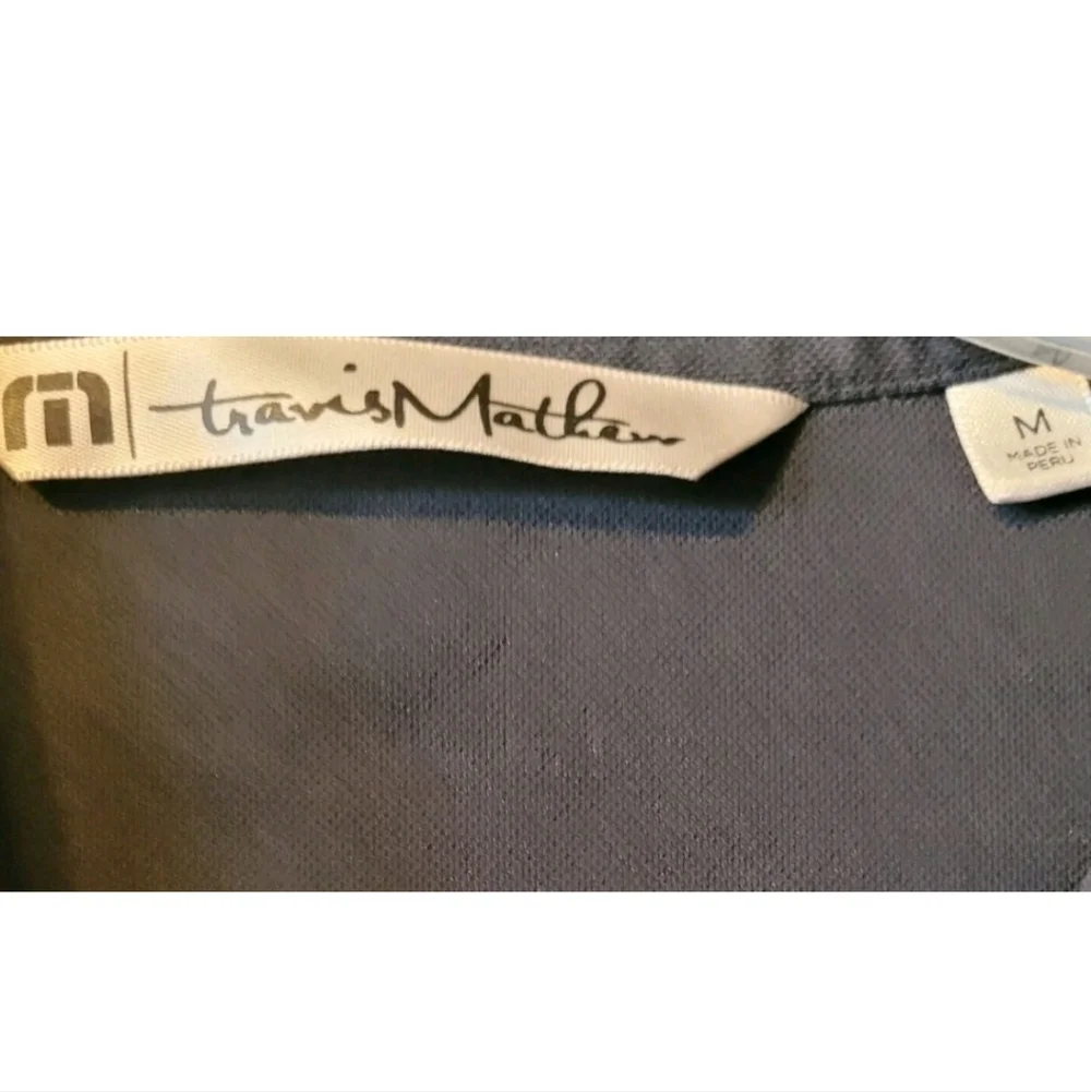 Travis Mathew Men's Medium Golf Performance Colorblock Stretch Polo Shirt - Picture 2 of 4